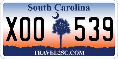 SC license plate XOO539