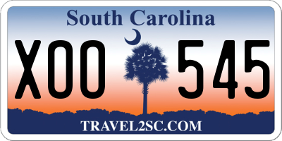 SC license plate XOO545
