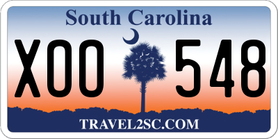 SC license plate XOO548
