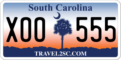 SC license plate XOO555