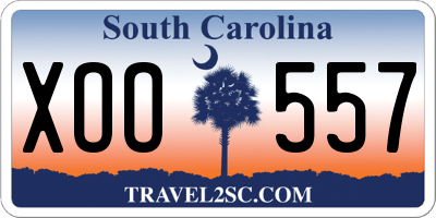 SC license plate XOO557