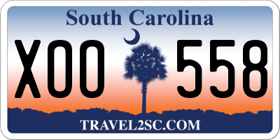 SC license plate XOO558
