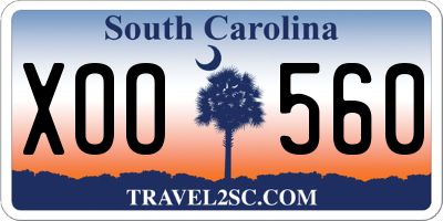 SC license plate XOO560