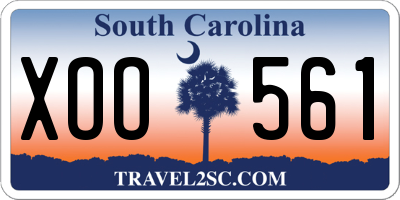 SC license plate XOO561