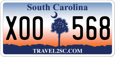 SC license plate XOO568