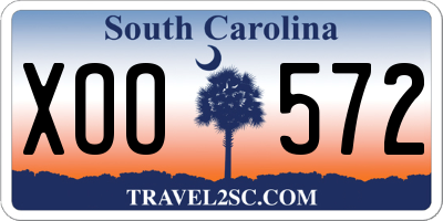 SC license plate XOO572