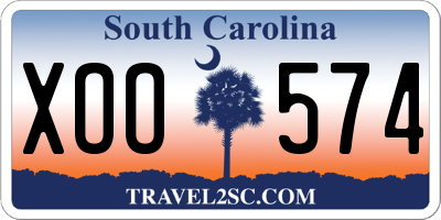 SC license plate XOO574
