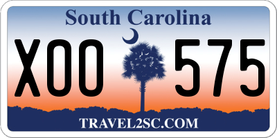SC license plate XOO575