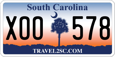 SC license plate XOO578