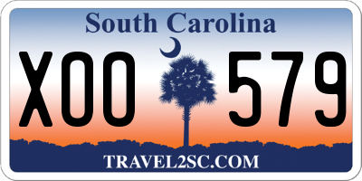 SC license plate XOO579