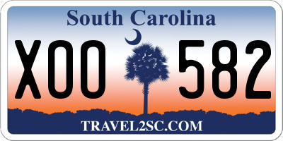 SC license plate XOO582