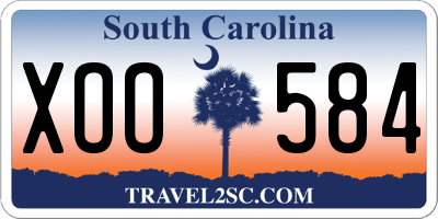 SC license plate XOO584