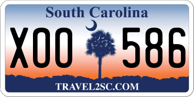 SC license plate XOO586