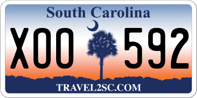 SC license plate XOO592