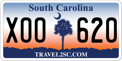 SC license plate XOO620