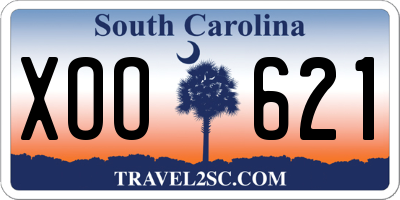 SC license plate XOO621