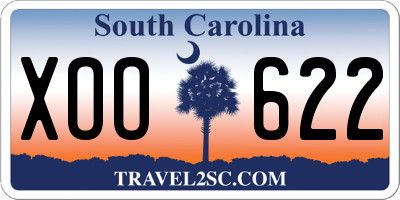 SC license plate XOO622