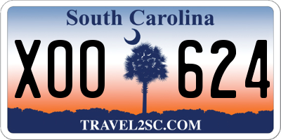 SC license plate XOO624
