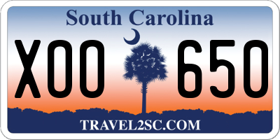 SC license plate XOO650