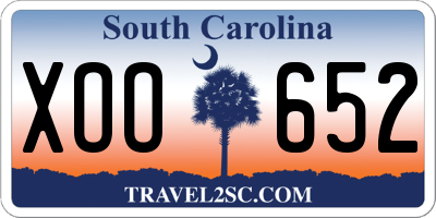SC license plate XOO652