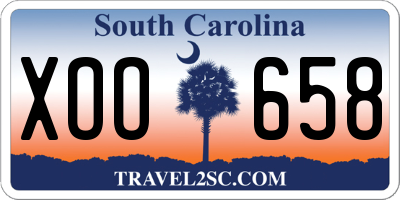 SC license plate XOO658