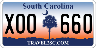 SC license plate XOO660