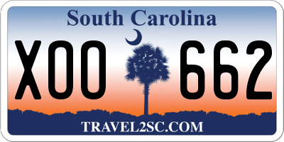 SC license plate XOO662