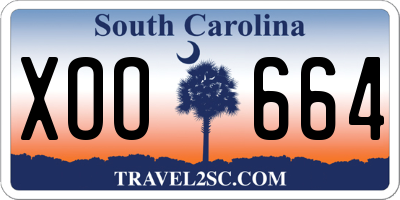 SC license plate XOO664