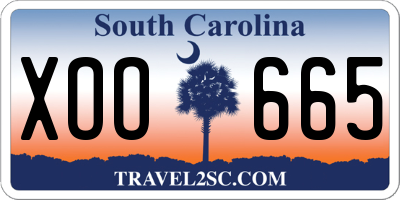 SC license plate XOO665