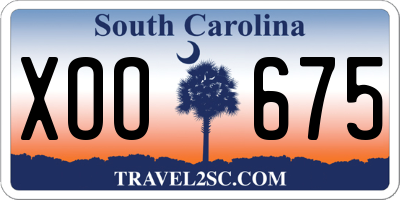 SC license plate XOO675