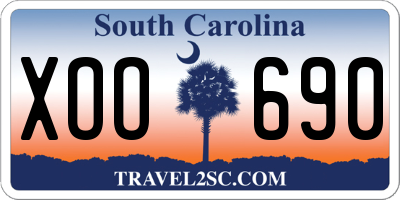 SC license plate XOO690