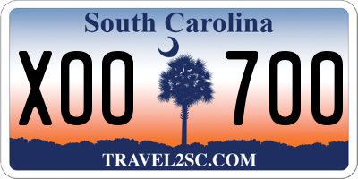 SC license plate XOO700