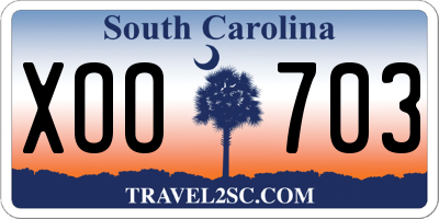 SC license plate XOO703