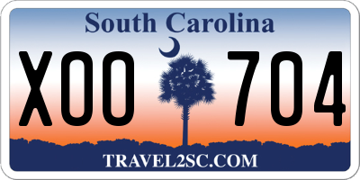 SC license plate XOO704