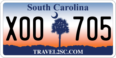 SC license plate XOO705