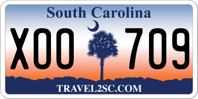 SC license plate XOO709