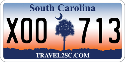 SC license plate XOO713