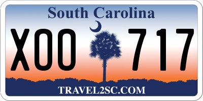 SC license plate XOO717