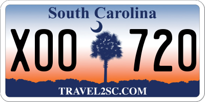 SC license plate XOO720