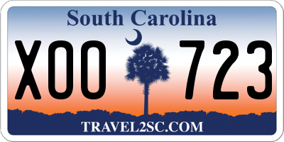 SC license plate XOO723