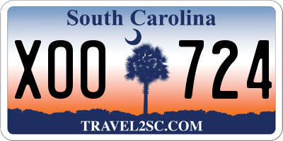 SC license plate XOO724