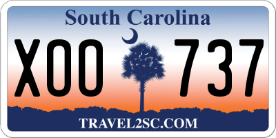 SC license plate XOO737