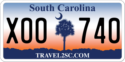 SC license plate XOO740