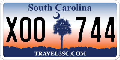 SC license plate XOO744