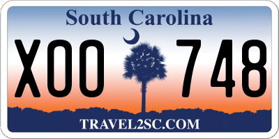 SC license plate XOO748