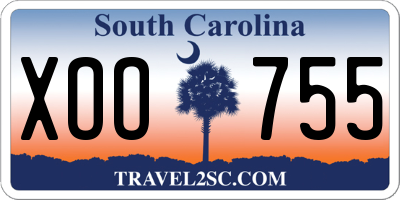 SC license plate XOO755
