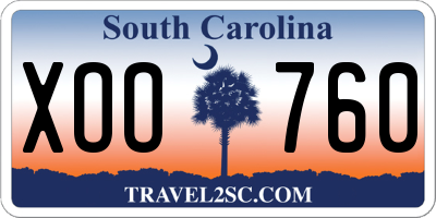 SC license plate XOO760