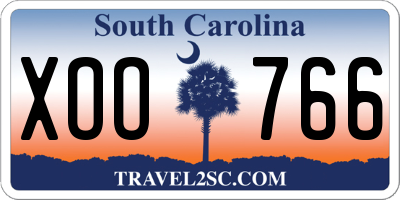 SC license plate XOO766