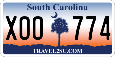 SC license plate XOO774