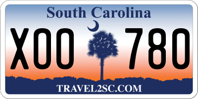 SC license plate XOO780